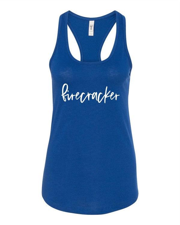 Firecracker Summer Graphic Tank Royal Shirts & Tops