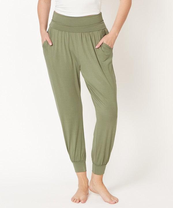 Bamboo Yoga Jogger Pants OLIVE