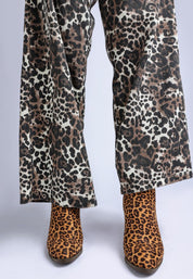 Lunara Leopard Print Block Heel Boots | Boots Daverri Fashions