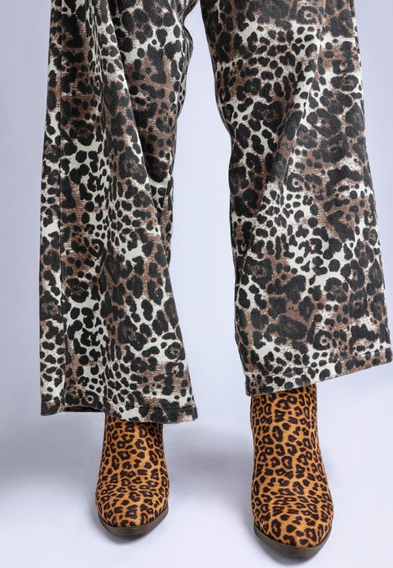 Lunara Leopard Print Block Heel Boots | Boots Daverri Fashions