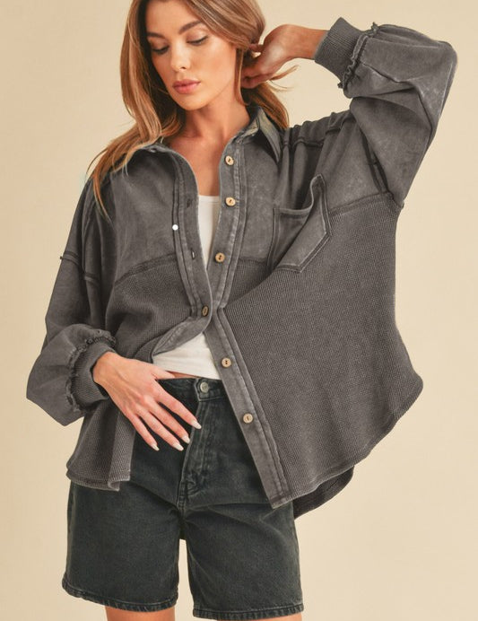 CHARCOAL Judie Jacket | Shackets Daverri Fashions