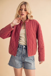WINE Kendl Quilted Jacket | Jackets Daverri Fashions