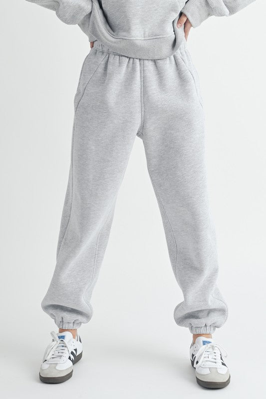 Aemi+Co Rani Jogger Sweatpants HEATHER GRAY S Sweatpants