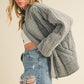 Gray Dixie Jacket: Quilted with Soft Textured Fabric and Stitching