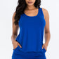 Basic Comfy Tank Top Mini Casual Shorts Set Royal Short Sets