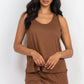 Basic Comfy Tank Top Mini Casual Shorts Set DOWNTOWN BROWN Short Sets