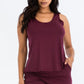 Basic Comfy Tank Top Mini Casual Shorts Set Burgundy Short Sets