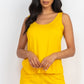 Basic Comfy Tank Top Mini Casual Shorts Set DAYLILY YELLOW Short Sets