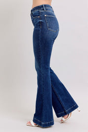 Judy Blue High Rise Flare Jeans with Pockets | Jeans Daverri Fashions