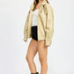 Vintage PU Oversized Bomber Jacket - DAVERRI FASHIONS