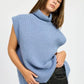 Split Back Turtle Neck Sweater Top - DAVERRI FASHIONS