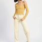 CORDUROY FULL PANTS WITH POCKETS - DAVERRI FASHIONS