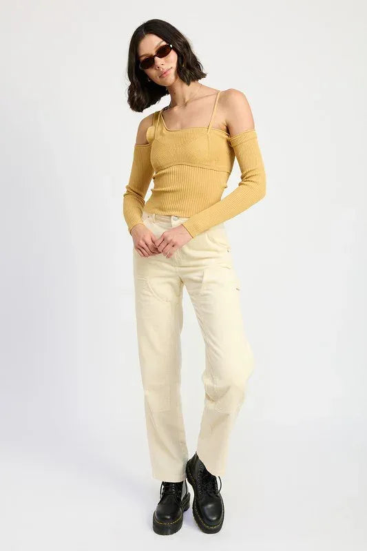 CORDUROY FULL PANTS WITH POCKETS - DAVERRI FASHIONS
