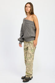 OVERSIZED ONE SHOULDER SWEATER | Sweaters Daverri Fashions