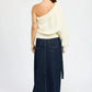 OVERSIZED ONE SHOULDER SWEATER - DAVERRI FASHIONS