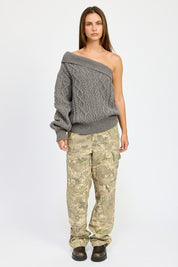 OVERSIZED ONE SHOULDER SWEATER | Sweaters Daverri Fashions