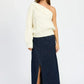 OVERSIZED ONE SHOULDER SWEATER - DAVERRI FASHIONS
