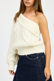 OVERSIZED ONE SHOULDER SWEATER | Sweaters Daverri Fashions