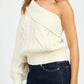 OVERSIZED ONE SHOULDER SWEATER - DAVERRI FASHIONS