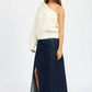 OVERSIZED ONE SHOULDER SWEATER - DAVERRI FASHIONS