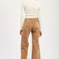 DISTRASSED CORDUROY PANTS - DAVERRI FASHIONS