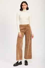 DISTRASSED CORDUROY PANTS | Pants Daverri Fashions