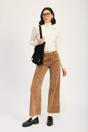 DISTRASSED CORDUROY PANTS | Pants Daverri Fashions