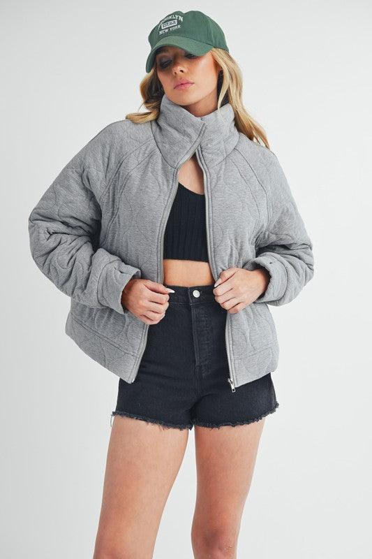 Aemi+Co Darla Quilted Jacket - DAVERRI FASHIONS