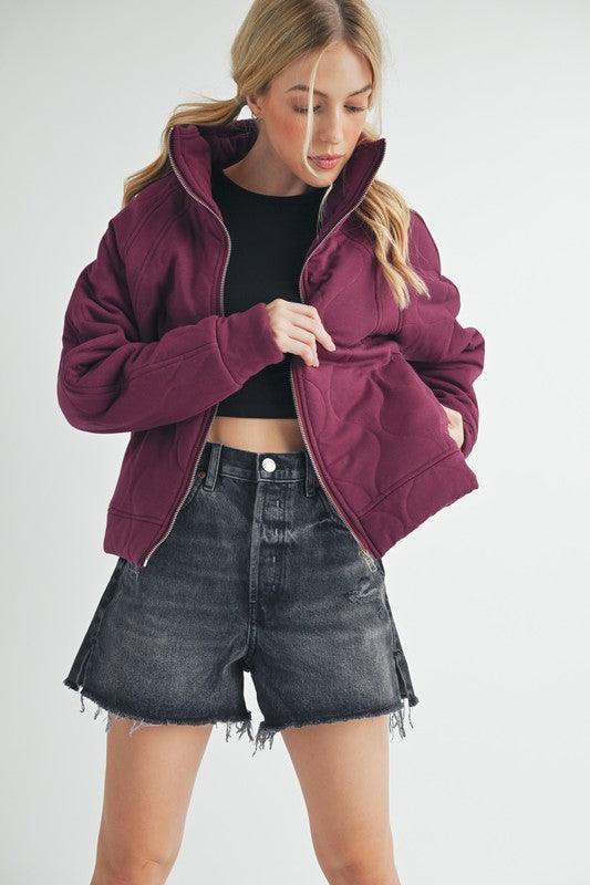 Aemi+Co Darla Quilted Jacket - DAVERRI FASHIONS