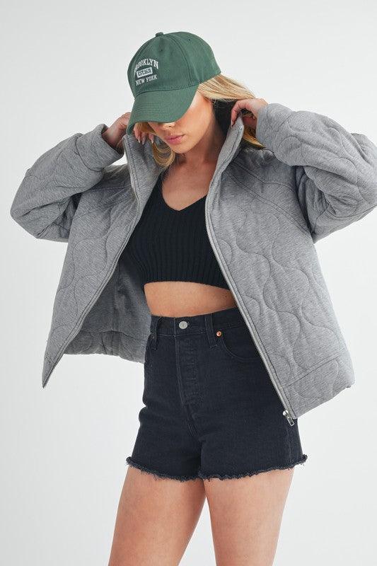 Aemi+Co Darla Quilted Jacket - DAVERRI FASHIONS