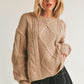 Relaxed Fit Adela Cable Knit Sweater OAT S Sweaters