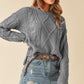Relaxed Fit Adela Cable Knit Sweater Sweaters
