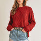 Relaxed Fit Adela Cable Knit Sweater Sweaters