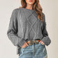 Relaxed Fit Adela Cable Knit Sweater Sweaters