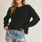 Relaxed Fit Adela Cable Knit Sweater Sweaters
