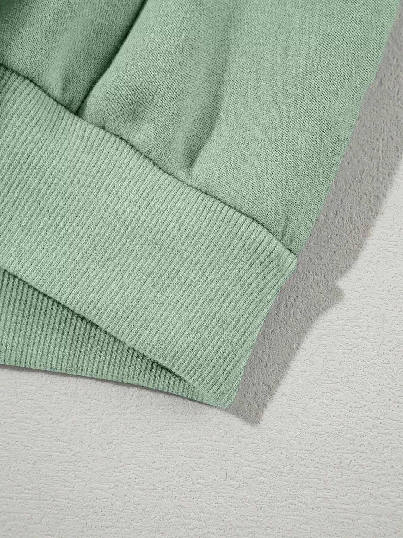 Drop Shoulder Zip Up Jacket and Drawstring Pants Active 2pcs Set - DAVERRI FASHIONS