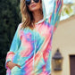 BiBi Tie Dye French Terry Hoodie with Kangaroo Pocket - DAVERRI FASHIONS