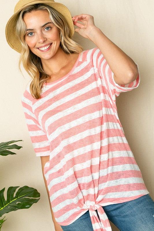 STRIPE FRONT TIE BOTTOM TOP