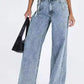 Daverri Fashions Wide Leg Jeans with Pockets - DAVERRI FASHIONS