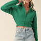 Aemi + Co Cropped Hooded Jacket LILY PAD Jackets