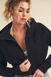 Aemi + Co Cropped Hooded Jacket | Jackets Daverri Fashions
