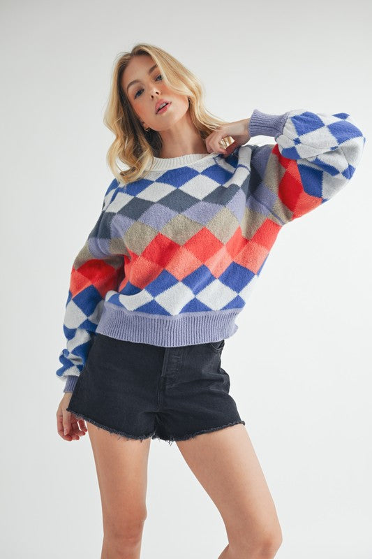 Aemi + Co Crewneck Raglan Sleeve Pullover Sweater Sweaters
