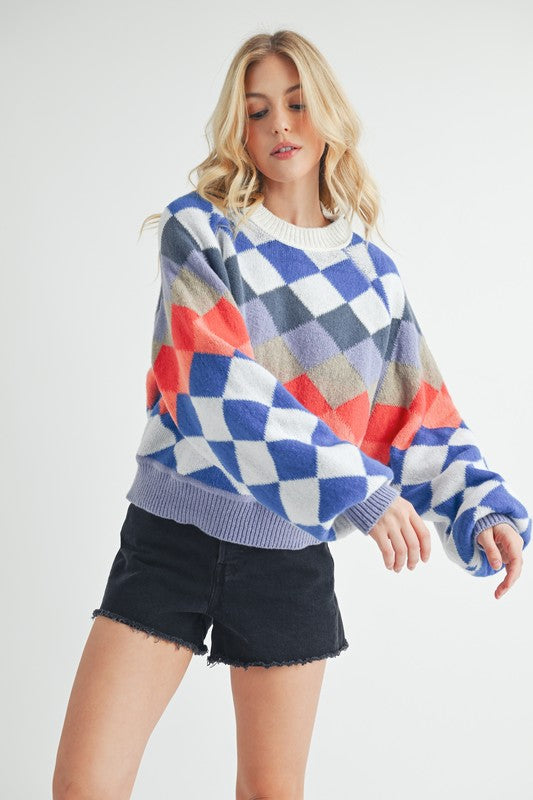 Aemi + Co Crewneck Raglan Sleeve Pullover Sweater Sweaters
