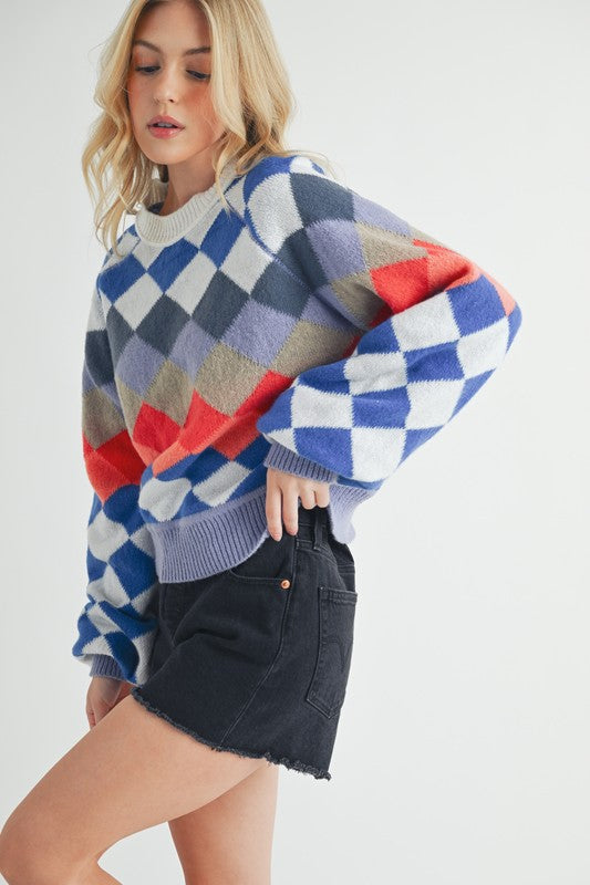 Aemi + Co Crewneck Raglan Sleeve Pullover Sweater Sweaters