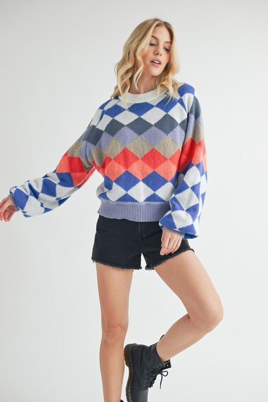 Aemi + Co Crewneck Raglan Sleeve Pullover Sweater Sweaters