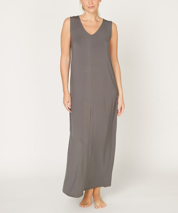 BAMBOO REVERSIBLE SUMMER DRESS DULL GREY