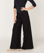 Bamboo Wide Leg Ponte Pants BLACK Pants