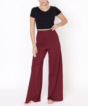 Bamboo Wide Leg Ponte Pants Pants