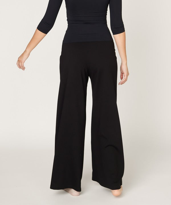 Bamboo Wide Leg Ponte Pants Pants