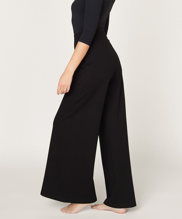 Bamboo Wide Leg Ponte Pants Pants